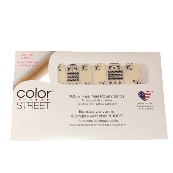 Color Street Other - Color Street Nail Strips - Clear overlay with Black Reindeer